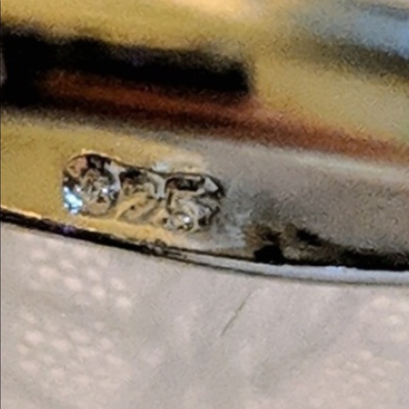 New Sterling silver bow ring sapphire detail SZ 8 - Picture 8 of 8